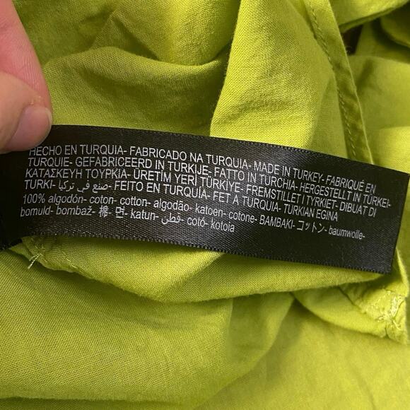 Massimo Dutti Button Up Shirt Womens Size 8 Green‎ Casual Minimalist - Picture 8 of 9